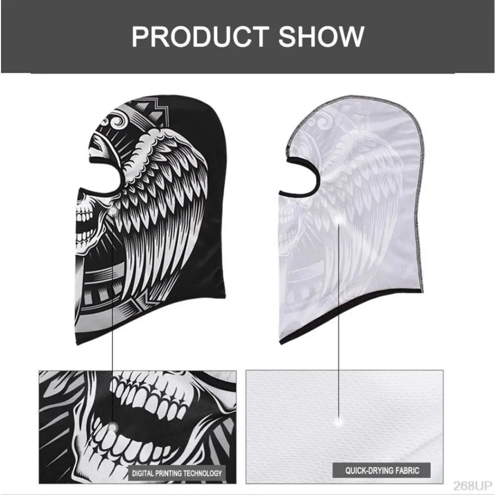 Tactical Skull Ghost Printed Full Face Mask Balaclava Halloween Ski Motorcycle